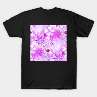 Pink and Purple Floral Watercolor T-Shirt